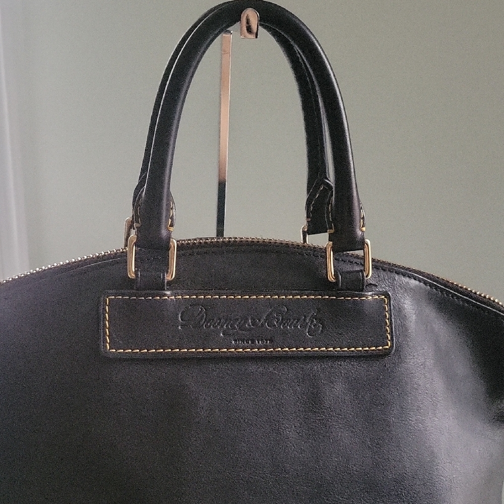 Dooney & Bourke Dark Brown Black Vachetta Leather Juliette Satchel Y2K CBK